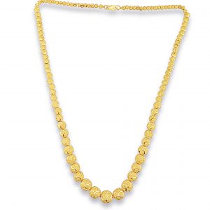 22k White Gold Ball Chain Necklace