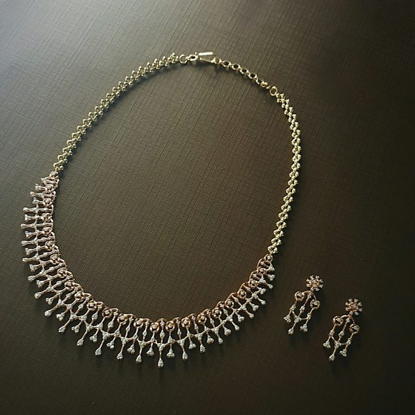 14k Diamond Fancy Jewellery Set 22.11g