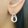 18k Rose Gold Diamond Earrings 11.22g