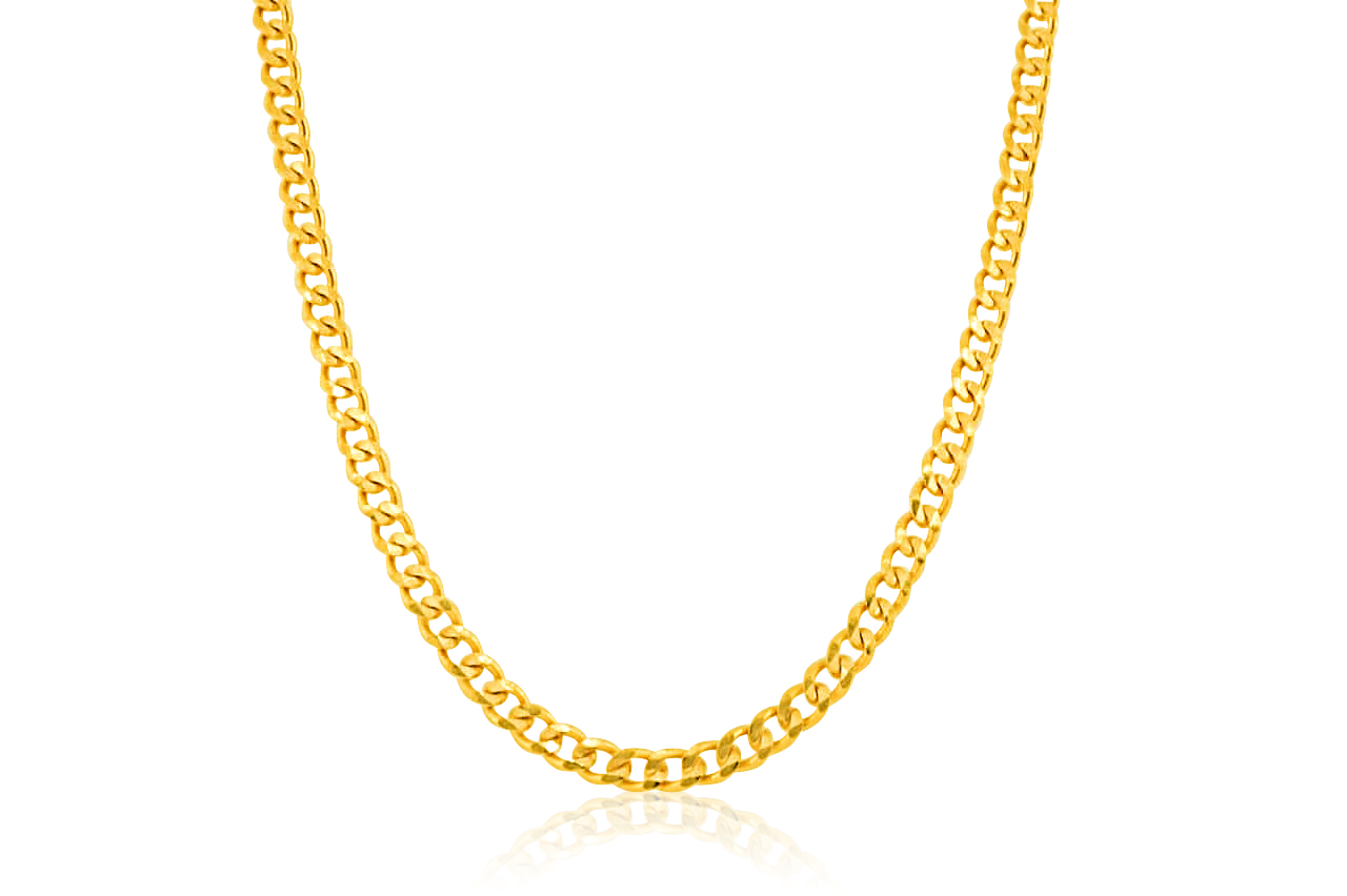 Gold curb clearance link chain