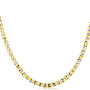 22k Two Tone Box Style Chain 12.10g-45cm