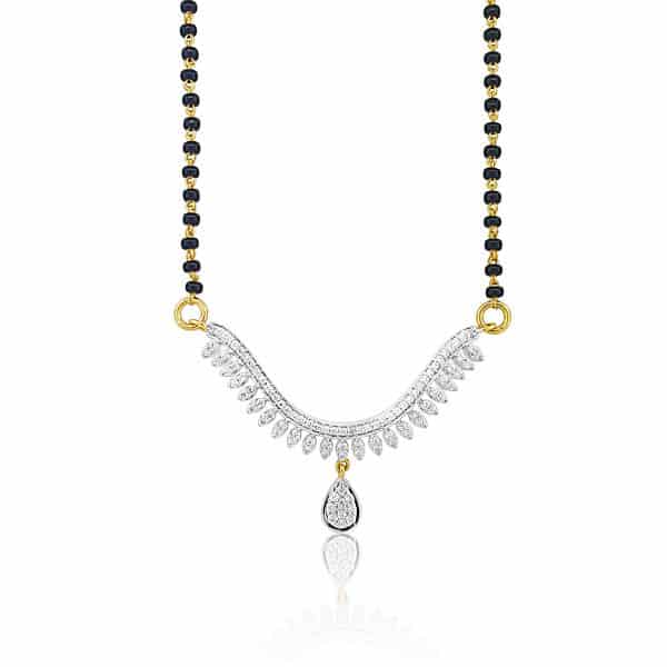 18k Mangalsutra Diamond Tear Drop Necklace