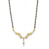 18k Mangalsutra Diamond Floral Necklace