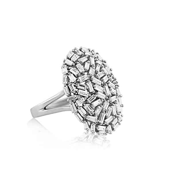 18k Diamond Cluster Ring 4.8g