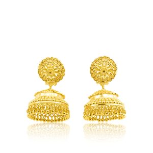 Indian Jhumka Gold Earrings