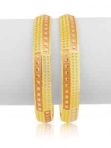 22k Fancy Yellow Rose Gold Bangles