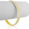 22k Yellow Gold Two Tone Bangle for Men
