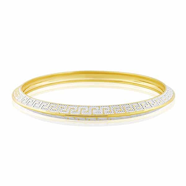 22k Two Tone Bangle 55g | OM Jewellers