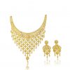 22k Fancy Draped Necklace Set 57.78g