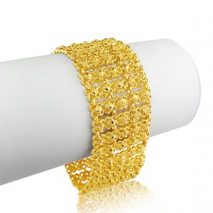 22k Layered Draped Bracelet 27.52g