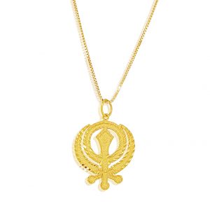 22k Gold Sikh Khanda Pendant 6.2g