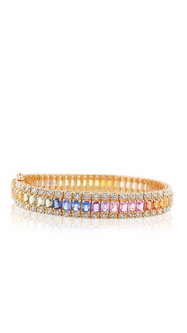 18k Multicoloured Diamond Bracelet 41.37g