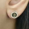 18k Circle Diamond Earrings