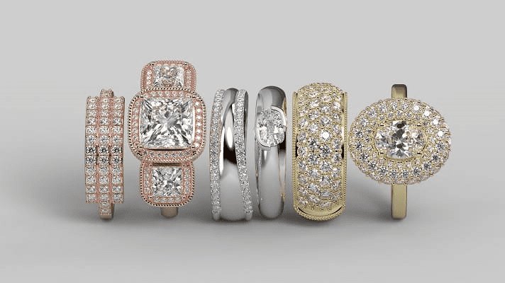 Rose Gold, White Gold & Yellow Gold Jewellery