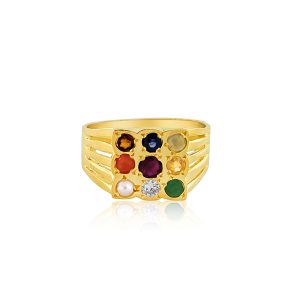 22k Navratna Unisex Ring 6.51g