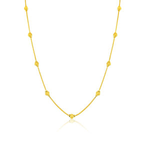 22k Ball Detailed Lightweight Necklace 7.53g