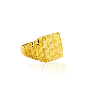 22k Dollar Sign Signet Ring 6.33g