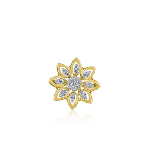 18k Diamond Flower Ring 3.93g