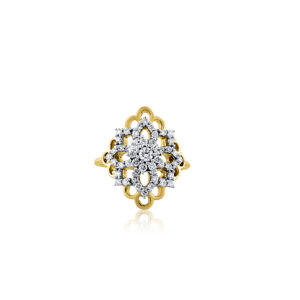 18k Diamond Floral Design Ring 5.25g