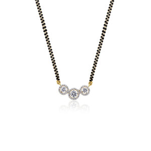 22k Circled Trio Halo Mangalsutra 10.62g