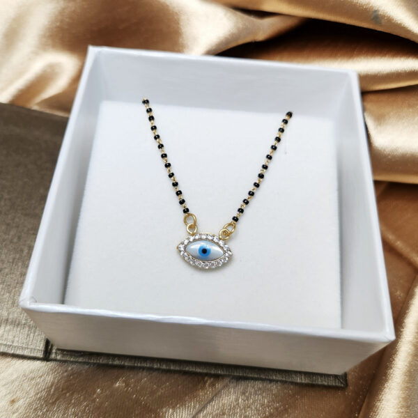 Evil eye mangalsutra in jewellery box