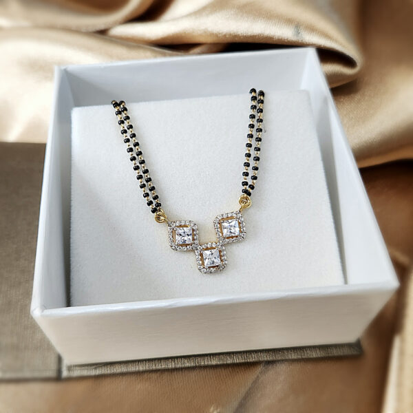 22k mangalsutra containing 3 diamonds