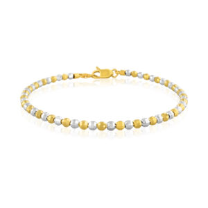 22k Two Tone Ball Detail Bracelet 8.48g