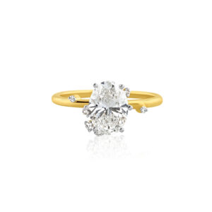 18k Celestial Inspired Diamond Engagement Ring 2.88g
