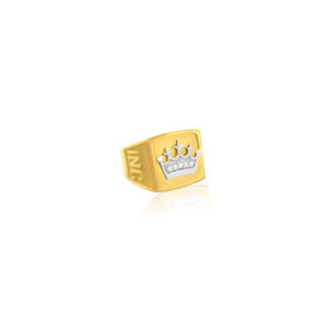 22k Two Tone Crown Ring 15g