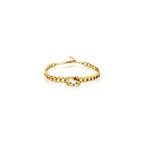 18k Kitten Design Baby Bracelet 6.1g