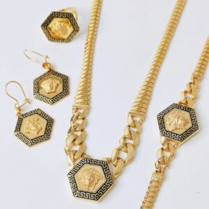 21k Hexagon Design Enamel Set 52.90g