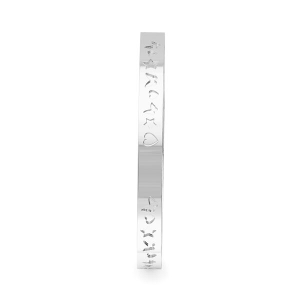 White gold bangle side view