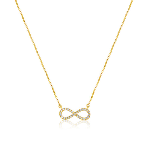 Infinity zirconia necklace