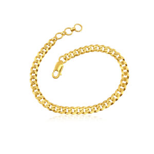 22k Curb Link Detailed Bracelet 21.91g-18cm