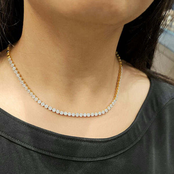 Cubic zirconia tennis jewellery necklace set