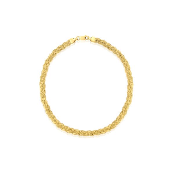 Braided gold anklet